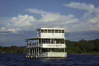 Experience the surrounding African Savannah on a two hour leisurely Zambezi River cruise